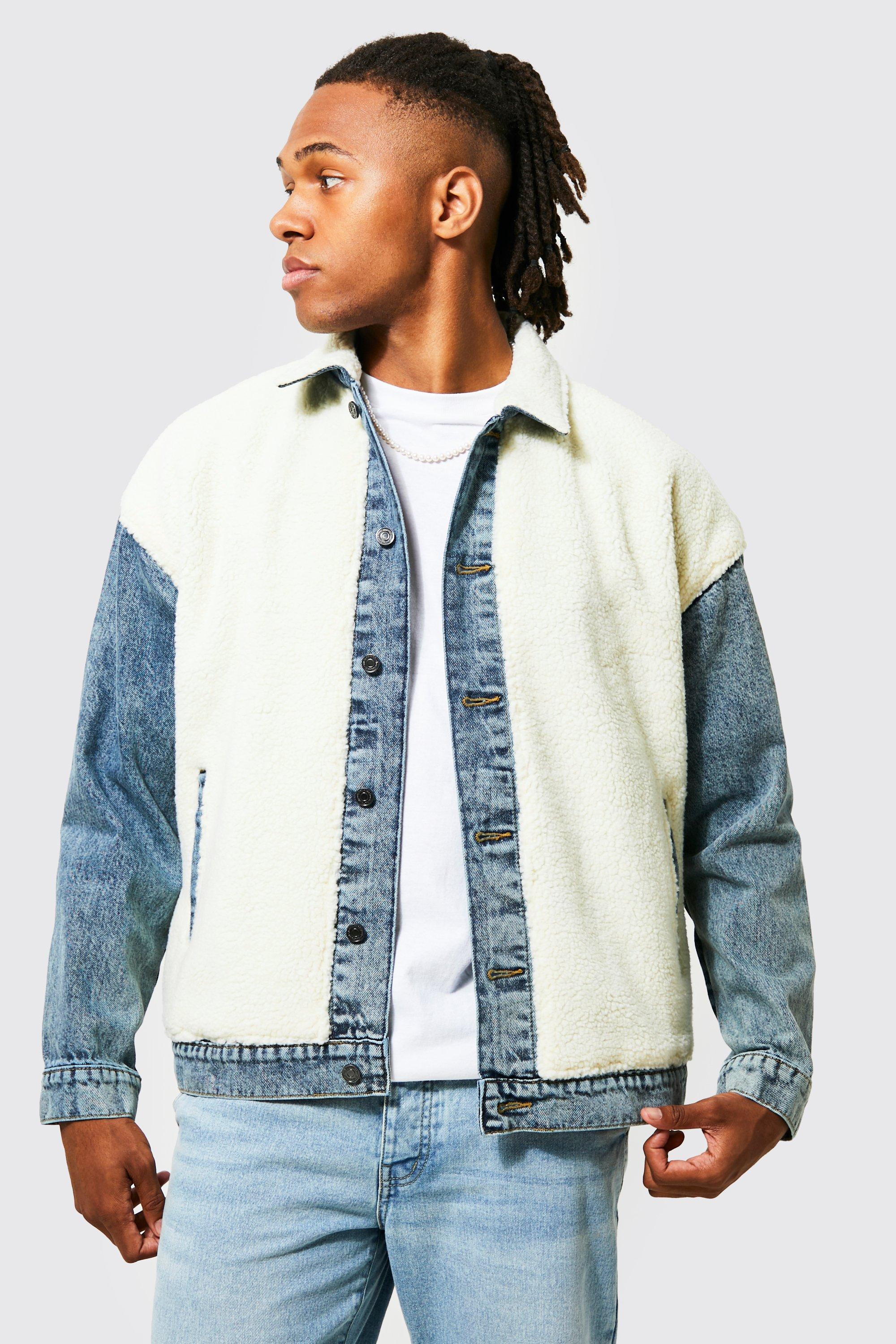 Oversized Inside Out Borg Jean Jacket